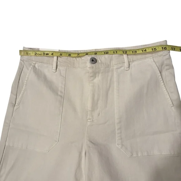 NWT, J. Jill Denim High Rise Wide Leg Patch Pocket Jean Light Barley, Sz 12 R - Picture 11 of 13